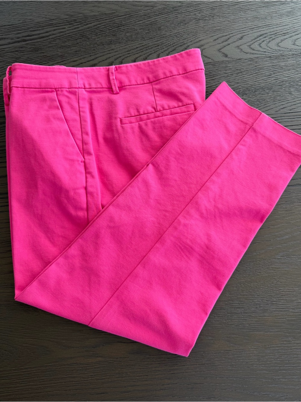 LOFT Hot Pink Riviera Slim Cropped Ankle Pants, Sz 12